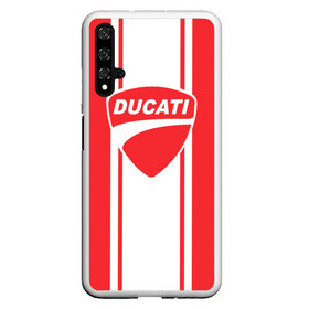 Чехол для Honor 20 с принтом DUCATI , Силикон | Область печати: задняя сторона чехла, без боковых панелей | Тематика изображения на принте: ducati | moto | дукати | мото | мотоспорт