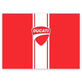 Поздравительная открытка с принтом DUCATI , 100% бумага | плотность бумаги 280 г/м2, матовая, на обратной стороне линовка и место для марки
 | Тематика изображения на принте: ducati | moto | дукати | мото | мотоспорт