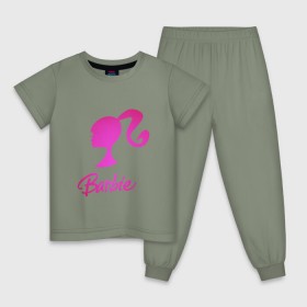 Детская пижама хлопок с принтом Барби , 100% хлопок |  брюки и футболка прямого кроя, без карманов, на брюках мягкая резинка на поясе и по низу штанин
 | Тематика изображения на принте: девушка барби | искусство | кукла | логотип | розовый