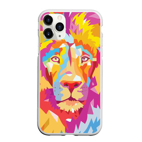 Чехол для iPhone 11 Pro матовый с принтом Акварельный лев , Силикон |  | арт | грива | деко | жедтая | животные | закат | зверей | золото | кошка | лев | лето | львенок | неоновая | очки | пляж | прайд | разноцветная | солнце | тигр | узоры | царь | яркие