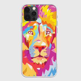 Чехол для iPhone 12 Pro Max с принтом Акварельный лев , Силикон |  | арт | грива | деко | жедтая | животные | закат | зверей | золото | кошка | лев | лето | львенок | неоновая | очки | пляж | прайд | разноцветная | солнце | тигр | узоры | царь | яркие