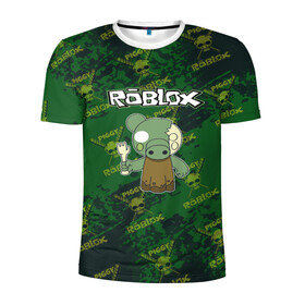 Мужская футболка 3D спортивная с принтом Свинка Пигги из Roblox , 100% полиэстер с улучшенными характеристиками | приталенный силуэт, круглая горловина, широкие плечи, сужается к линии бедра | pig | piggi | roblox | svinka | игра | пигги
