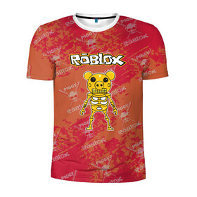Мужская футболка 3D спортивная с принтом Свинка Пигги из Roblox , 100% полиэстер с улучшенными характеристиками | приталенный силуэт, круглая горловина, широкие плечи, сужается к линии бедра | pig | piggi | roblox | svinka | игра | пигги