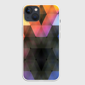 Чехол для iPhone 13 с принтом ТРЕУГОЛЬНИКИ АБСТРАКЦИЯ УЗОРЫ ,  |  | abstract | abstraction | color | fractal | geometry | paitnt | psy | rdtktr | абстракция | геометрия | краски | неоновые | психоделика | фрактал