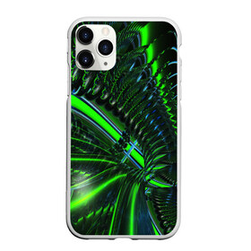 Чехол для iPhone 11 Pro Max матовый с принтом DIGITAL NEON GREEN , Силикон |  | abstract | abstraction | color | fractal | geometry | paitnt | psy | rdtktr | абстракция | геометрия | краски | неоновые | психоделика | фрактал