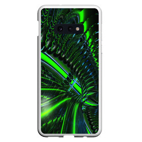 Чехол для Samsung S10E с принтом DIGITAL NEON GREEN , Силикон | Область печати: задняя сторона чехла, без боковых панелей | Тематика изображения на принте: abstract | abstraction | color | fractal | geometry | paitnt | psy | rdtktr | абстракция | геометрия | краски | неоновые | психоделика | фрактал