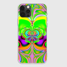 Чехол для iPhone 12 Pro Max с принтом КИСЛОТНЫЙ ФРАКТАЛ ГЕОМЕТРИЯ , Силикон |  | abstract | abstraction | color | fractal | geometry | paitnt | psy | rdtktr | абстракция | геометрия | краски | неоновые | психоделика | фрактал