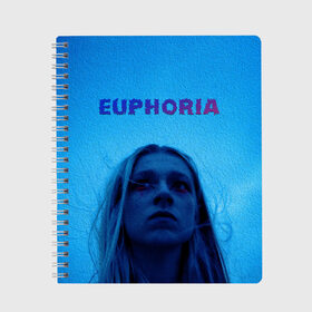 Тетрадь с принтом Euphoria , 100% бумага | 48 листов, плотность листов — 60 г/м2, плотность картонной обложки — 250 г/м2. Листы скреплены сбоку удобной пружинной спиралью. Уголки страниц и обложки скругленные. Цвет линий — светло-серый
 | Тематика изображения на принте: euphoria | hunter schafer | jules vaughn | rue bennett | zendaya | джулиус | джулс вон | зендайа | зендая | ру беннет | хантер шафер | эйфория