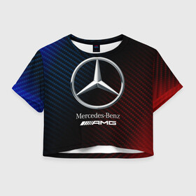 Женская футболка Crop-top 3D с принтом MERCEDES / МЕРСЕДЕС , 100% полиэстер | круглая горловина, длина футболки до линии талии, рукава с отворотами | amg | auto | bens | benz | logo | merc | mercedes | mercedes benz | mersedes | moto | new | star | vthctltc | авто | амг | бенц | звезда | класс | лого | логотип | мерин | мерс | мерседес | мерседес бенц | мото | новый | символ | символы | ьуксуву