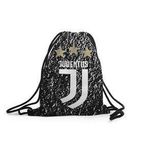 Рюкзак-мешок 3D с принтом JUVENTUS. , 100% полиэстер | плотность ткани — 200 г/м2, размер — 35 х 45 см; лямки — толстые шнурки, застежка на шнуровке, без карманов и подкладки | fc | football | football club | juventus | sport | итальянский профессиональный футбольный клуб | клуб италии | спорт | уефа | униформа | фирменные цвета | фк | футбол | футбольный клуб | ювентус