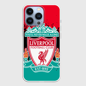 Чехол для iPhone 13 Pro с принтом LIVERPOOL. ,  |  | fc | football | football club | liverpool fc | sport | британский футбольный клуб | ливерпуль фк | мерсисайд | спорт | уефа | униформа | фирменные цвета | фк | футбол | футбольный клуб