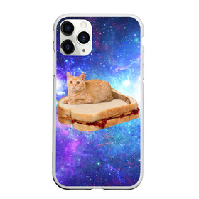 Чехол для iPhone 11 Pro матовый с принтом Кот в космосе , Силикон |  | cat | cats | space | бутерброд | грозовой кошак | джем | киса | киска | космос | кошак | кошка