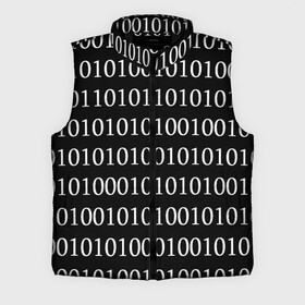 Мужской жилет утепленный 3D с принтом Black 101 ,  |  | 101 | binary code | black | programming | двоичный код | программировать