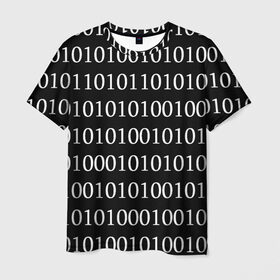 Мужская футболка 3D с принтом Black 101 , 100% полиэфир | прямой крой, круглый вырез горловины, длина до линии бедер | 101 | binary code | black | programming | двоичный код | программировать