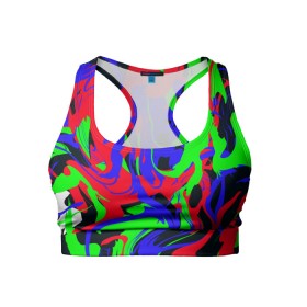 Женский спортивный топ 3D с принтом Абстрактные краски , 82% полиэстер, 18% спандекс Ткань безопасна для здоровья, позволяет коже дышать, не мнется и не растягивается |  | abstract | art | camo | colorful | digital | fluid | абстракция | арт | камуфляж | краски | цифровой