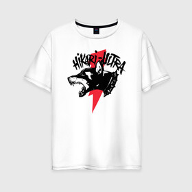 Женская футболка хлопок Oversize с принтом HIKARI-ULTRA , 100% хлопок | свободный крой, круглый ворот, спущенный рукав, длина до линии бедер
 | city morgue | red bolt zillakami and sosmula | музыка | хип хоп группа
