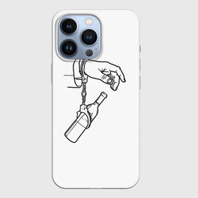 Чехол для iPhone 13 Pro с принтом Зависимость ,  |  | браслеты | бутылка | наручники | рука