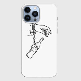 Чехол для iPhone 13 Pro Max с принтом Зависимость ,  |  | браслеты | бутылка | наручники | рука