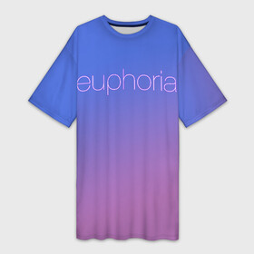 Платье-футболка 3D с принтом Euphoria ,  |  | euphoria | hunter schafer | jules vaughn | rue bennett | zendaya | джулиус | джулс вон | зендайа | зендая | ру беннет | хантер шафер | эйфория