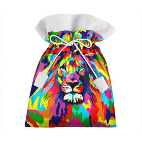 Подарочный 3D мешок с принтом Лев Artistic Art , 100% полиэстер | Размер: 29*39 см | king | lion | neon | африка | голова | граффити | грива | дикий | животные | зверь | зодиак | картина | король | краски | красочный | лев | львенок | львиное | львица | неон | неоновые | радуга | радужный | рисунок