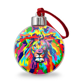 Ёлочный шар с принтом Лев Artistic Art , Пластик | Диаметр: 77 мм | king | lion | neon | африка | голова | граффити | грива | дикий | животные | зверь | зодиак | картина | король | краски | красочный | лев | львенок | львиное | львица | неон | неоновые | радуга | радужный | рисунок