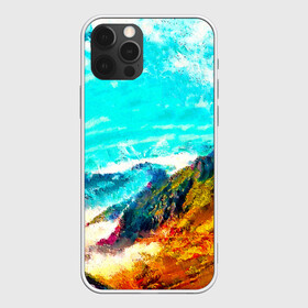 Чехол для iPhone 12 Pro Max с принтом Японские горы , Силикон |  | art | japan | summer | азия | акварель | восток | восход | горы | деревья | искусство | картина | краски | красочный | лес | летние | лето | мазки | небесный | облака | пейзаж | природа | разноцветные | рассвет