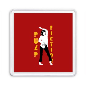 Магнит 55*55 с принтом Pulp Fiction , Пластик | Размер: 65*65 мм; Размер печати: 55*55 мм | актеры | бандиты | боевик | бульварное | винсент | герои | девяностые | джулс | знаменитости | кинофильм | комедия | криминал | криминальное | лихие | логотип | миа | персонажи | преступники | ретро