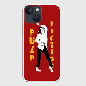 Чехол для iPhone 13 mini с принтом Pulp Fiction ,  |  | Тематика изображения на принте: актеры | бандиты | боевик | бульварное | винсент | герои | девяностые | джулс | знаменитости | кинофильм | комедия | криминал | криминальное | лихие | логотип | миа | персонажи | преступники | ретро