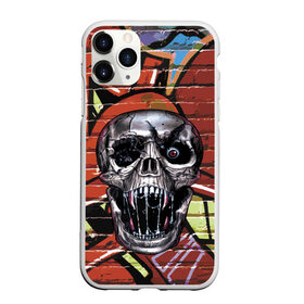 Чехол для iPhone 11 Pro Max матовый с принтом Horror , Силикон |  | bat | eye | fangs | fear | graffiti | grin | halloween | horror | jaw | saliva | skull | teeth | wall | глаз | граффити | зубы | клыки | летучая мышь | оскал | пасть | слюна | стена | ужас | хэллоуин | череп