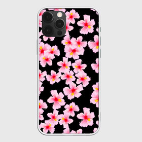 Чехол для iPhone 12 Pro Max с принтом Цветы желаний , Силикон |  | flowers | pattern | pink | бутоны | ветки | вишня | восток | восточные | гибискусы | девушкам | лепестки | летние | паттерн | природа | растения | розовыецветы | ромашки | сакура | тропики | узоры | цветочки