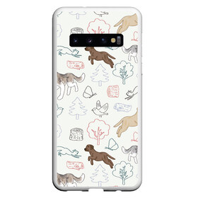 Чехол для Samsung Galaxy S10 с принтом Рисунок домашних любимцев , Силикон | Область печати: задняя сторона чехла, без боковых панелей | Тематика изображения на принте: арт | бабочка | бабочки | дерево | деревья | карандаш | кошка | кошки | птица | птицы | рисунок | рисунок карандашом | собака | собаки