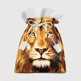 Подарочный 3D мешок с принтом Взгляд льва , 100% полиэстер | Размер: 29*39 см | Тематика изображения на принте: арт | грива | деко | жедтая | животные | закат | зверей | золото | кошка | лев | лето | львенок | неоновая | очки | пляж | прайд | разноцветная | солнце | тигр | узоры | царь | яркие
