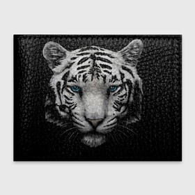 Обложка для студенческого билета с принтом Белый Тигр , натуральная кожа | Размер: 11*8 см; Печать на всей внешней стороне | Тематика изображения на принте: tiger | животное | тигр | тигрица | чернобелый