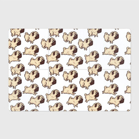 Магнитный плакат 3Х2 с принтом Мопсики , Полимерный материал с магнитным слоем | 6 деталей размером 9*9 см | Тематика изображения на принте: арт | бег | бегут | мопс | мопсы | рисунок | собака | собаки