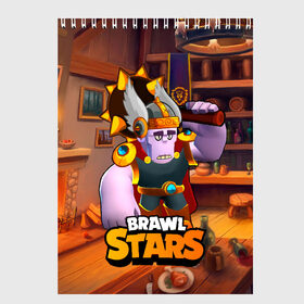 Скетчбук с принтом Brawl Stars Фрэнк (Frank) , 100% бумага
 | 48 листов, плотность листов — 100 г/м2, плотность картонной обложки — 250 г/м2. Листы скреплены сверху удобной пружинной спиралью | brawl | brawl stars | brawlstars | brawl_stars | frank | jessie | бравл | бравлстарс | фрэнк