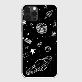 Чехол для iPhone 12 Pro Max с принтом Cosmos , Силикон |  | Тематика изображения на принте: comet | cosmos | moon | planet | satellite | saturn | space | star | weightlessness | звезда | комета | космос | луна | невесомость | планета | сатурн | спутник