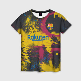 Женская футболка 3D с принтом FC Barcelona | La Liga pre-match shirt (2021) , 100% полиэфир ( синтетическое хлопкоподобное полотно) | прямой крой, круглый вырез горловины, длина до линии бедер | 0x000000123 | barca | barcelona | fcb | messi | барса | барселона | месси | фкб
