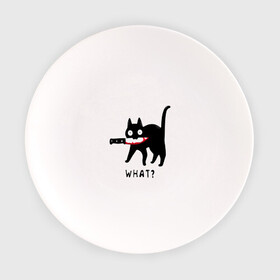 Тарелка с принтом WHAT & CAT , фарфор | диаметр - 210 мм
диаметр для нанесения принта - 120 мм | Тематика изображения на принте: art | black | black cat | cat | dark | dark cat | what | what cat | what mem | арт | вопрос | интернет мем | кот | кот арт | кот мем | кошачье лицо | кошачья мордочка | мем | нож | прикол | прикольный кот | убица | чёрный | чёрный кот