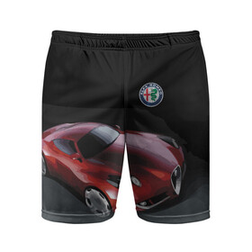 Мужские шорты спортивные с принтом Alfa Romeo ,  |  | Тематика изображения на принте: alfa romeo | car | italy | motorsport | prestige | автоспорт | альфа ромео | италия | престиж