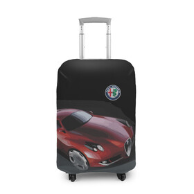 Чехол для чемодана 3D с принтом Alfa Romeo , 86% полиэфир, 14% спандекс | двустороннее нанесение принта, прорези для ручек и колес | alfa romeo | car | italy | motorsport | prestige | автоспорт | альфа ромео | италия | престиж