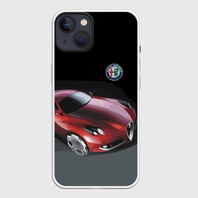 Чехол для iPhone 13 с принтом Alfa Romeo ,  |  | alfa romeo | car | italy | motorsport | prestige | автоспорт | альфа ромео | италия | престиж