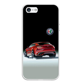 Чехол для iPhone 5/5S матовый с принтом Alfa Romeo , Силикон | Область печати: задняя сторона чехла, без боковых панелей | Тематика изображения на принте: alfa romeo | car | italy | motorsport | prestige | автоспорт | альфа ромео | италия | престиж