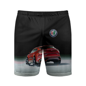 Мужские шорты спортивные с принтом Alfa Romeo ,  |  | Тематика изображения на принте: alfa romeo | car | italy | motorsport | prestige | автоспорт | альфа ромео | италия | престиж