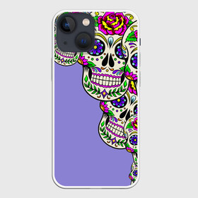 Чехол для iPhone 13 mini с принтом Calavera 2 ,  |  | color | краски | мексиканский | череп
