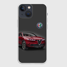 Чехол для iPhone 13 mini с принтом Alfa Romeo ,  |  | alfa romeo | car | italy | prestige | автомобиль | альфа ромео | италия | престиж