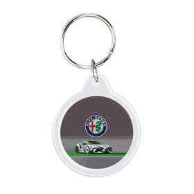 Брелок круглый с принтом Alfa Romeo motorsport , пластик и полированная сталь | круглая форма, металлическое крепление в виде кольца | alfa romeo | car | italy | motorsport | prestige | автоспорт | альфа ромео | италия | престиж