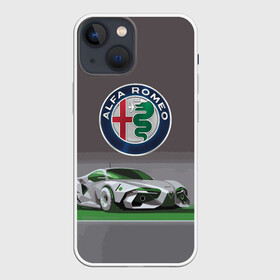Чехол для iPhone 13 mini с принтом Alfa Romeo motorsport ,  |  | Тематика изображения на принте: alfa romeo | car | italy | motorsport | prestige | автоспорт | альфа ромео | италия | престиж