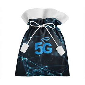 Подарочный 3D мешок с принтом 5G Network , 100% полиэстер | Размер: 29*39 см | 4g | 5g | 5g картинки | 5g мемы | 5g рисунок | internet | network | print | speed | плакат | пнг | постер | против 5g