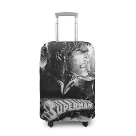 Чехол для чемодана 3D с принтом Супермен , 86% полиэфир, 14% спандекс | двустороннее нанесение принта, прорези для ручек и колес | man | steel | superman | vdzajul | супермен | супермэн