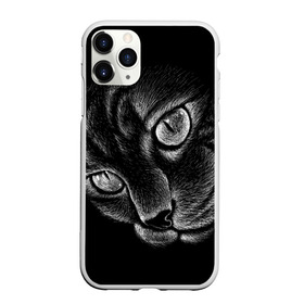 Чехол для iPhone 11 Pro матовый с принтом Волшебный кот , Силикон |  | black | cat | eyes | kitten | kitty | pussy | pussycat | взгляд | глаз | глаза | кот | кота | котенок | коты | котят | котята | котячьи | кошачьи | кошка | кошки | мордочка | нос | носик | с котом | усатый | усики | усища | усищи | че